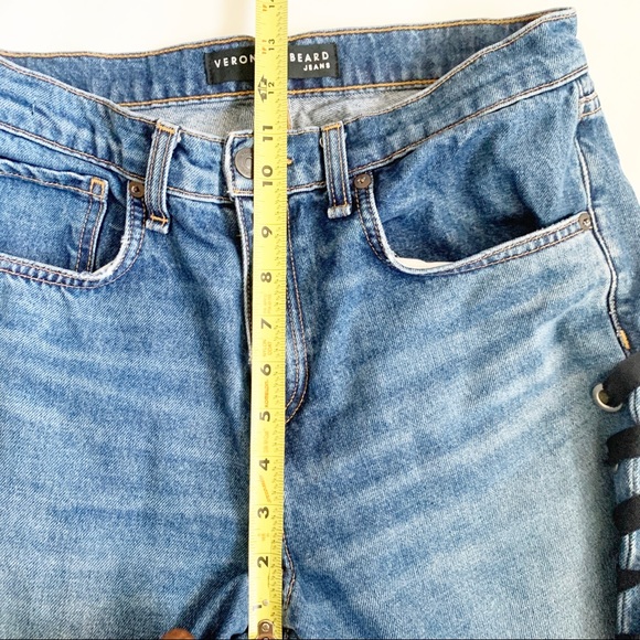 Veronica Beard Ines Girlfriend Style Lace Up Jeans - Picture 12 of 12